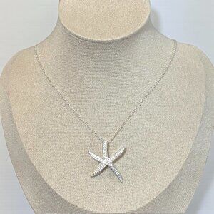 Starfish Pendant Silver Necklace